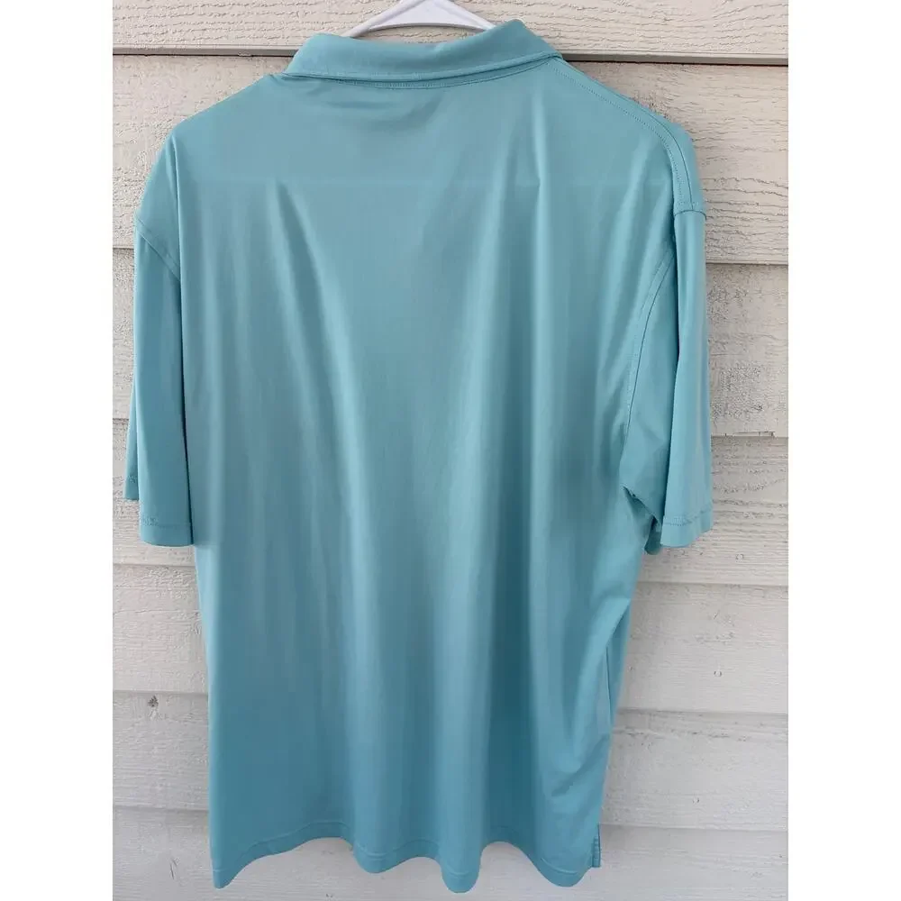 Peter Millar Summer Comfort Polo Large Blue Performance Golf Shirt Mens L - Picture 7 of 7